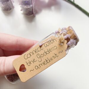 Connect with the Goddess - Amethist - Intention Jar - Bottle