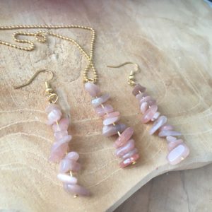 Ketting en oorbellen Zonnesteen