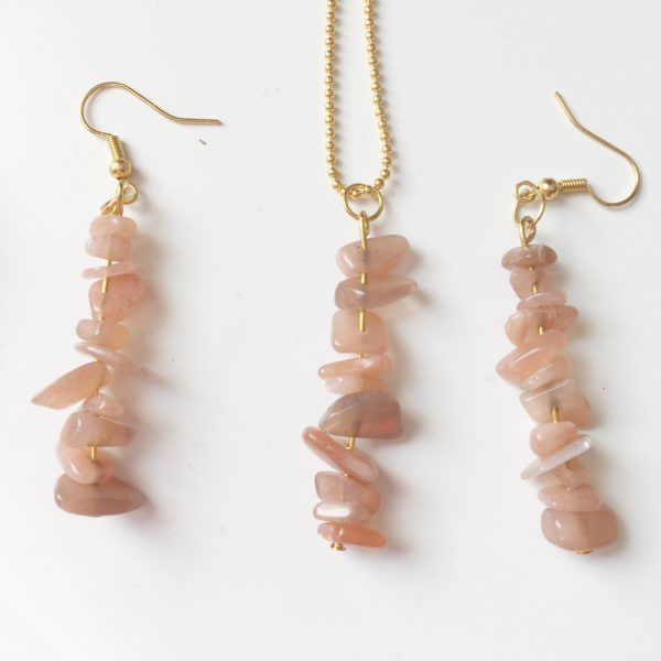 Ketting en oorbellen Zonnesteen