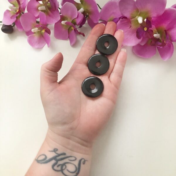 Obsidiaan donut 30 mm