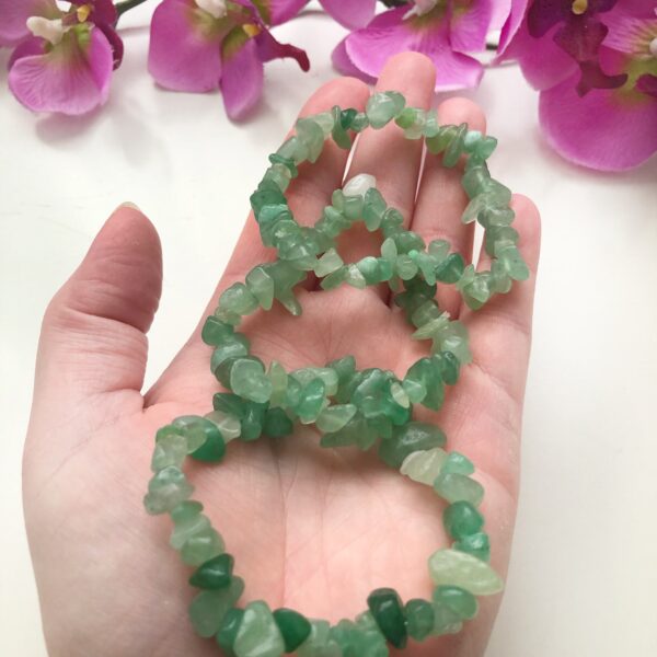 Aventurijn - chips - armband