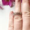 Ring - (RVS) - blaadjes - zilver