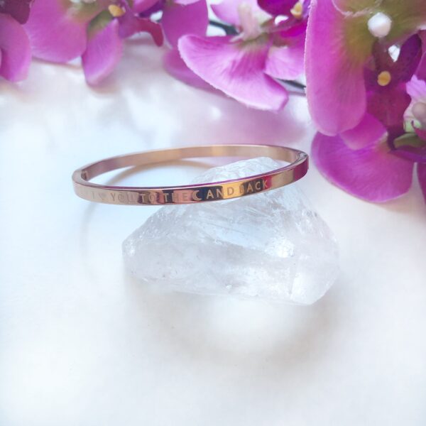 Rose goud kleurig - RVS armband - I love you to the moon and back