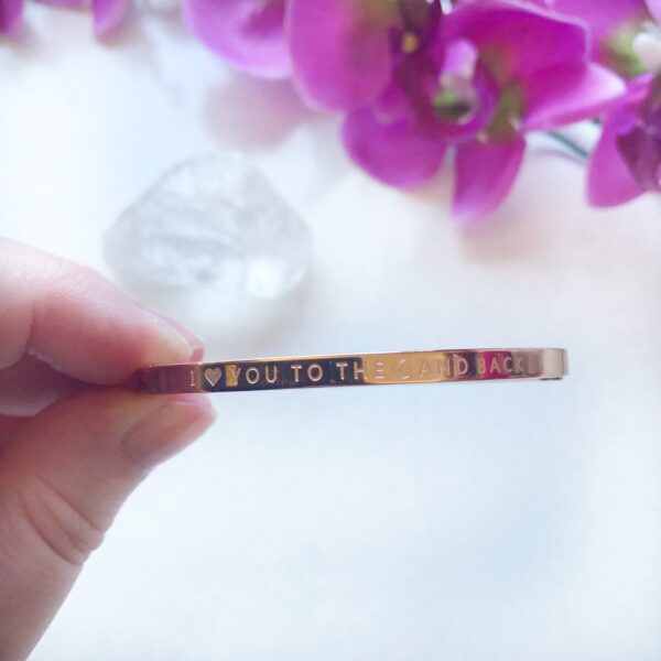 Rose goud kleurig - RVS armband - I love you to the moon and back