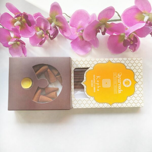 Wierook Ayurveda Patchouli & Amber (Kapha) en wierookbrander