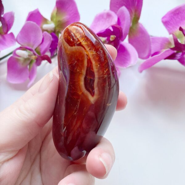 Carneool handsteen - jumbo - 3