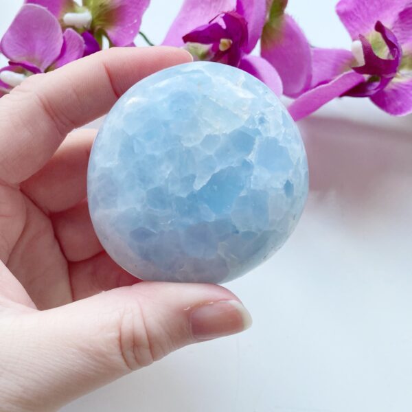 Blauwe calciet - handsteen - jumbo - 1