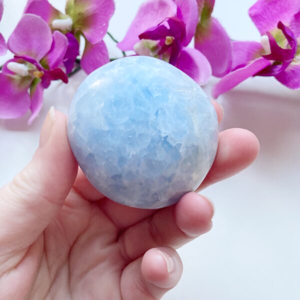 Blauwe calciet - handsteen - jumbo - 2