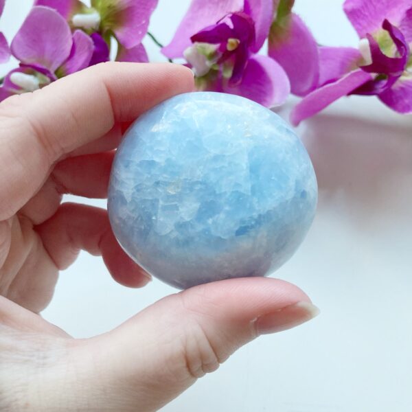 Blauwe calciet - handsteen - jumbo - 2