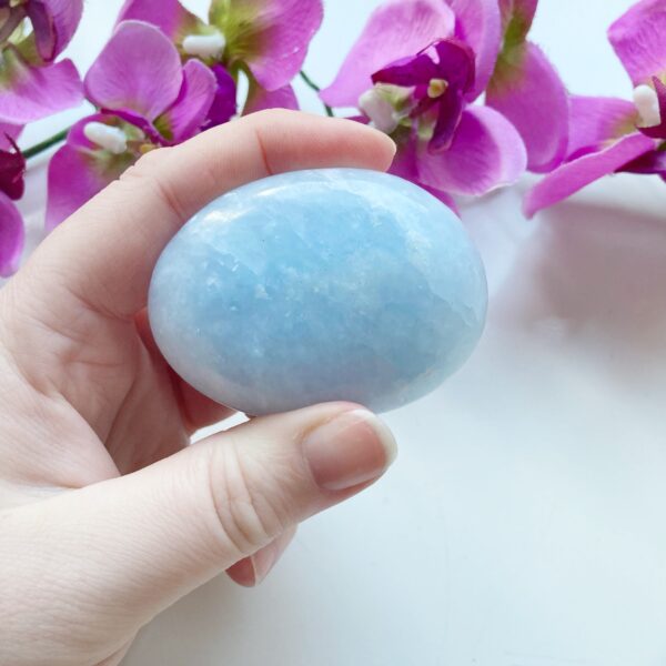Blauwe calciet - handsteen - jumbo - 3