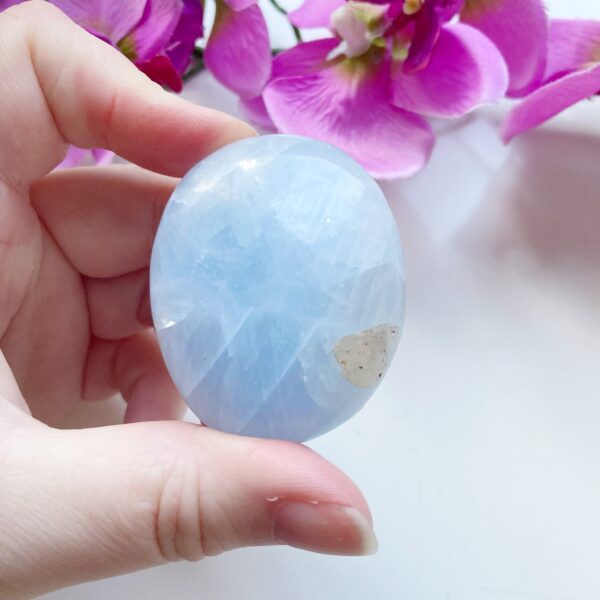 Blauwe calciet - handsteen - jumbo - 4