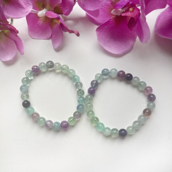 Fluoriet - armband - 8 mm