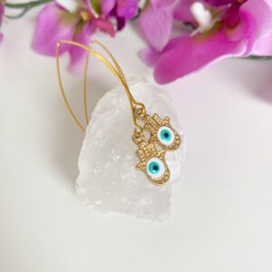 Oorbellen - Evil Eye protection - Goudkleur